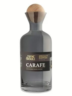 Elegance
Thyme & Table Carafe with Rubber Wood Stopper